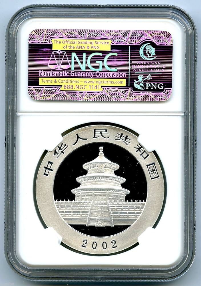 Amazon.com: 2002 1 OZ Silver China Panda 10 YN NGC MS69